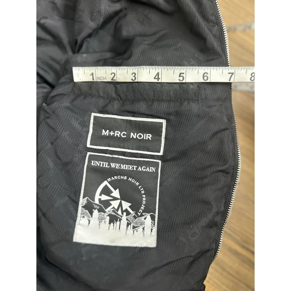 M+RC Noir Men's Black Puffer Coat Until We Meet Again‎ Marche Noir Ltd Project